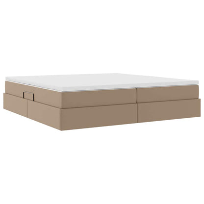 Letto con contenitore e materasso Cappuccino 200 x 200 cm