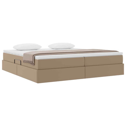 Letto con contenitore e materasso Cappuccino 200 x 200 cm