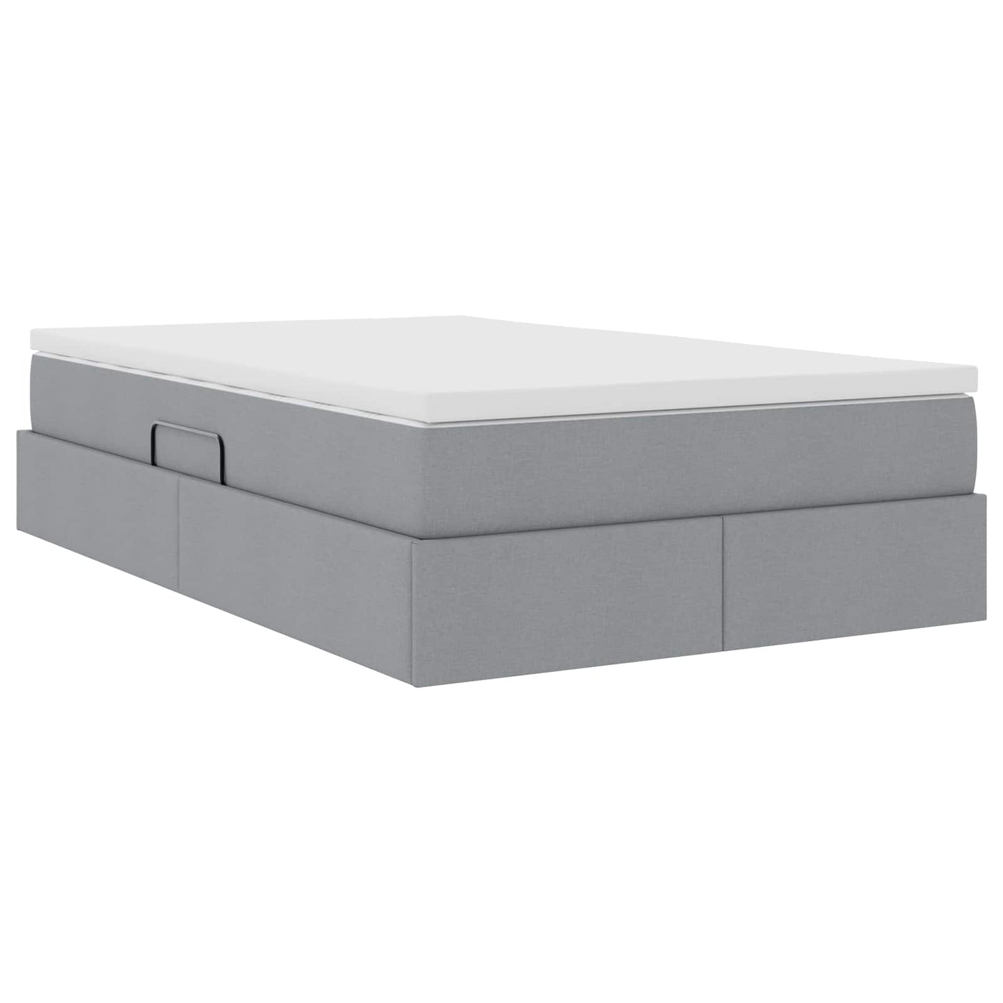Letto con contenitore e materasso Grigio chiaro 120 x 190 cm