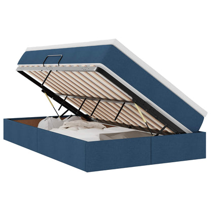 Letto con contenitore e materasso Blu 120 x 190 cm Poliestere