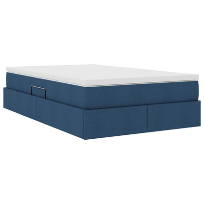 Letto con contenitore e materasso Blu 120 x 190 cm Poliestere