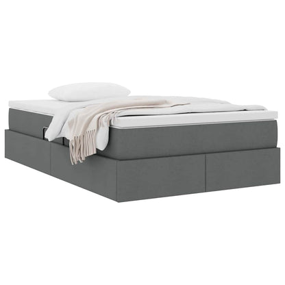 Letto con contenitore e materasso Grigio scuro 120 x 200 cm