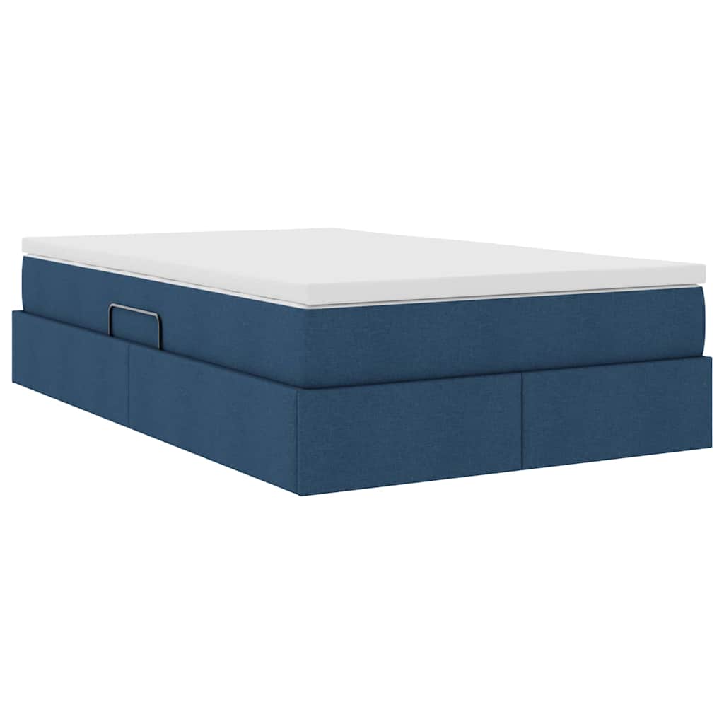 Letto con contenitore e materasso Blu 120 x 200 cm Poliestere