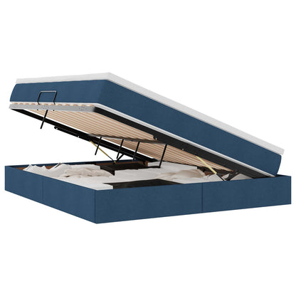 Letto con contenitore e materasso Blu 180 x 200 cm Poliestere