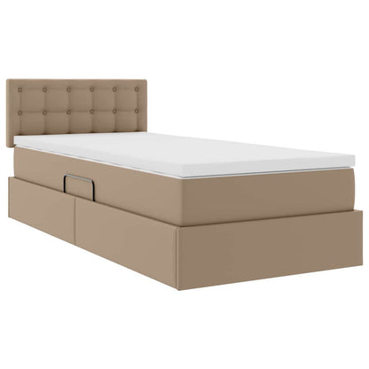 Letto con contenitore e materasso Cappuccino 90 x 190 cm