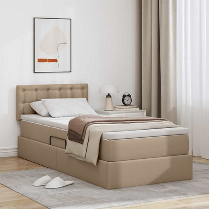 Letto con contenitore e materasso Cappuccino 90 x 200 cm