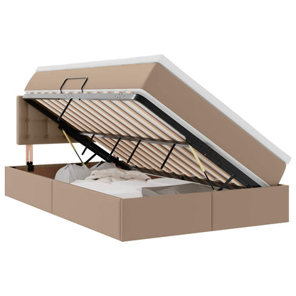 Letto con contenitore e materasso Cappuccino 120 x 190 cm