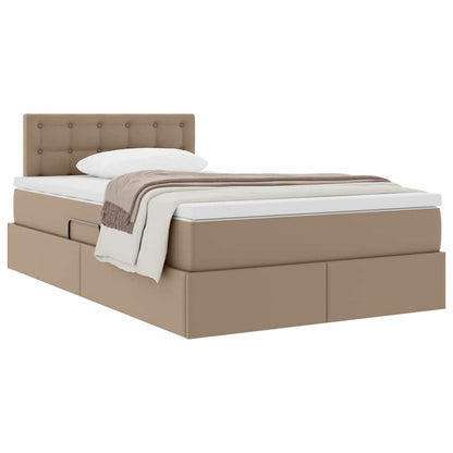 Letto con contenitore e materasso Cappuccino 120 x 190 cm