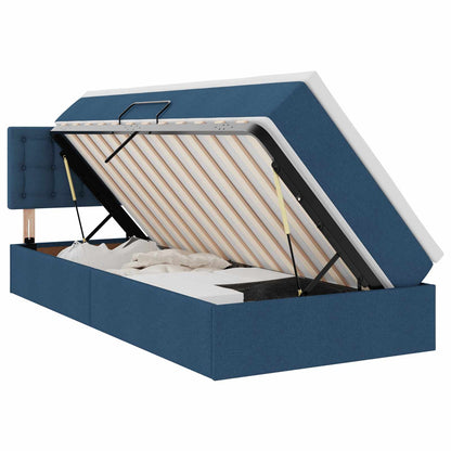 Letto con contenitore e materasso con materasso Blu 90 x 200 cm