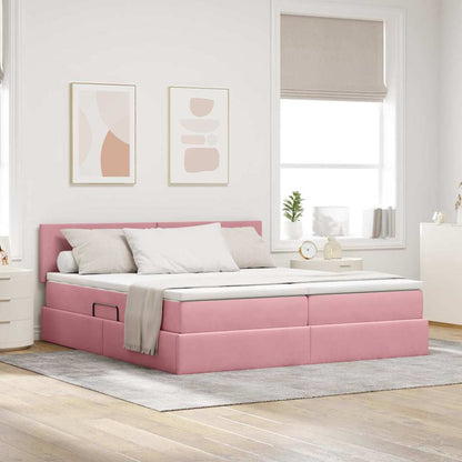Letto con Contenitore con materasso Rosa 100 x 200 cm