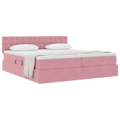 Letto con Contenitore con materasso Rosa 90 x 200 cm
