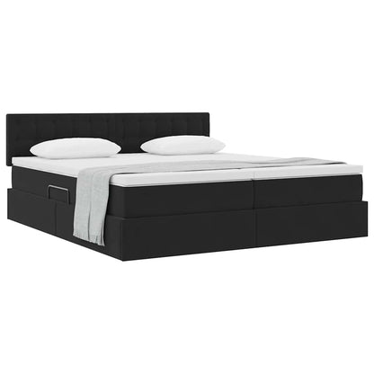 Letto con Contenitore con materasso Nero 100 x 200 cm