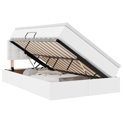 Letto con contenitore e LED con led Bianco Puro 120 x 200 cm