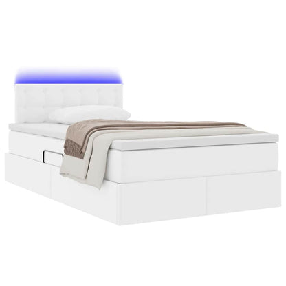 Letto con contenitore e LED con led Bianco Puro 120 x 200 cm