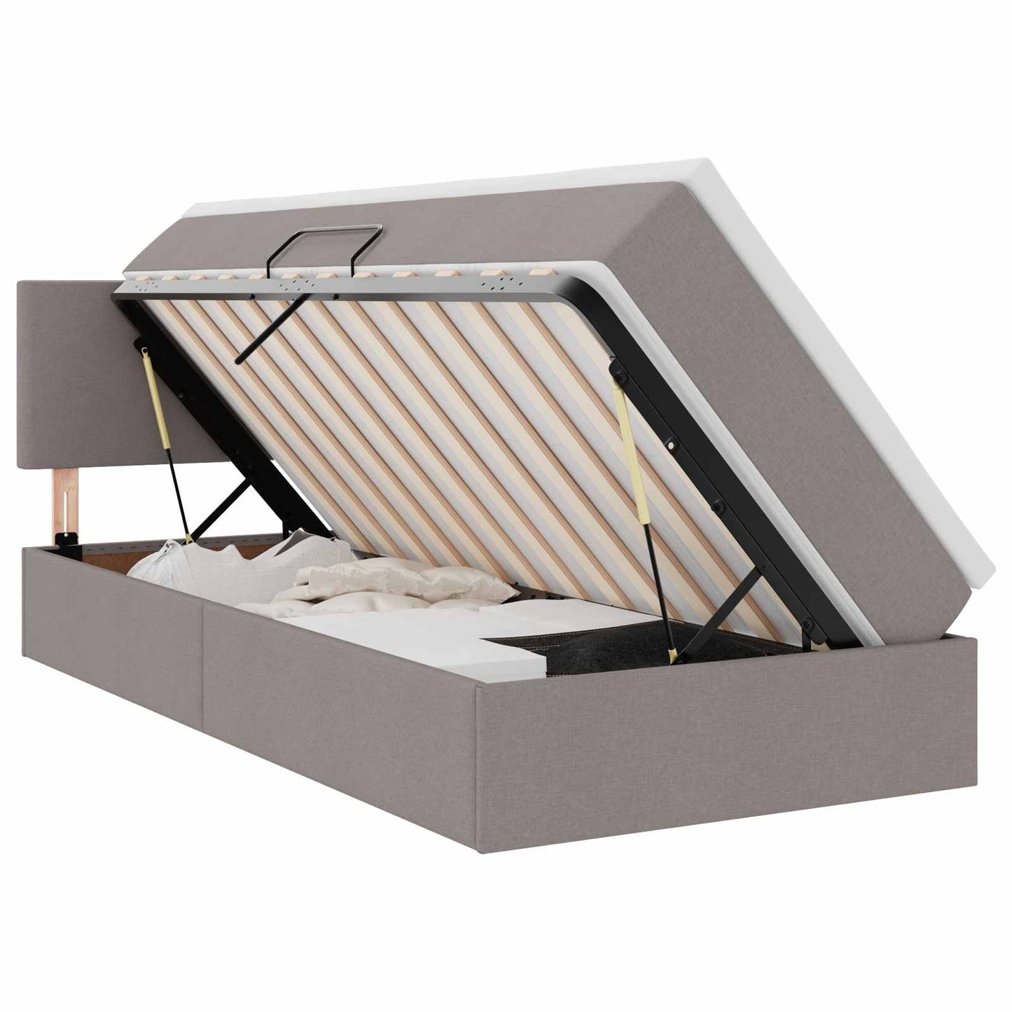 Letto con contenitore e LED con led Talpa 90 x 200 cm Tessuto