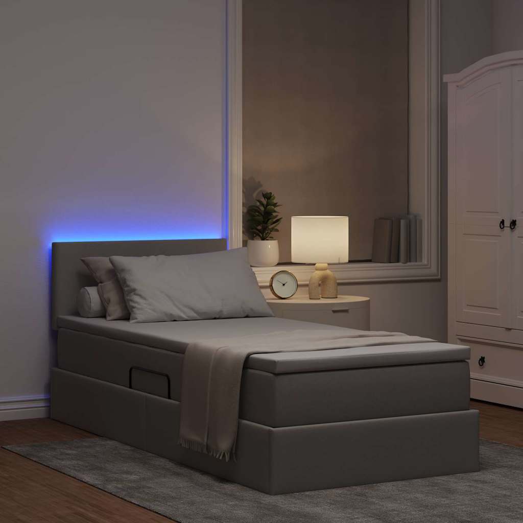 Letto con contenitore e LED con led Talpa 100 x 200 cm Tessuto