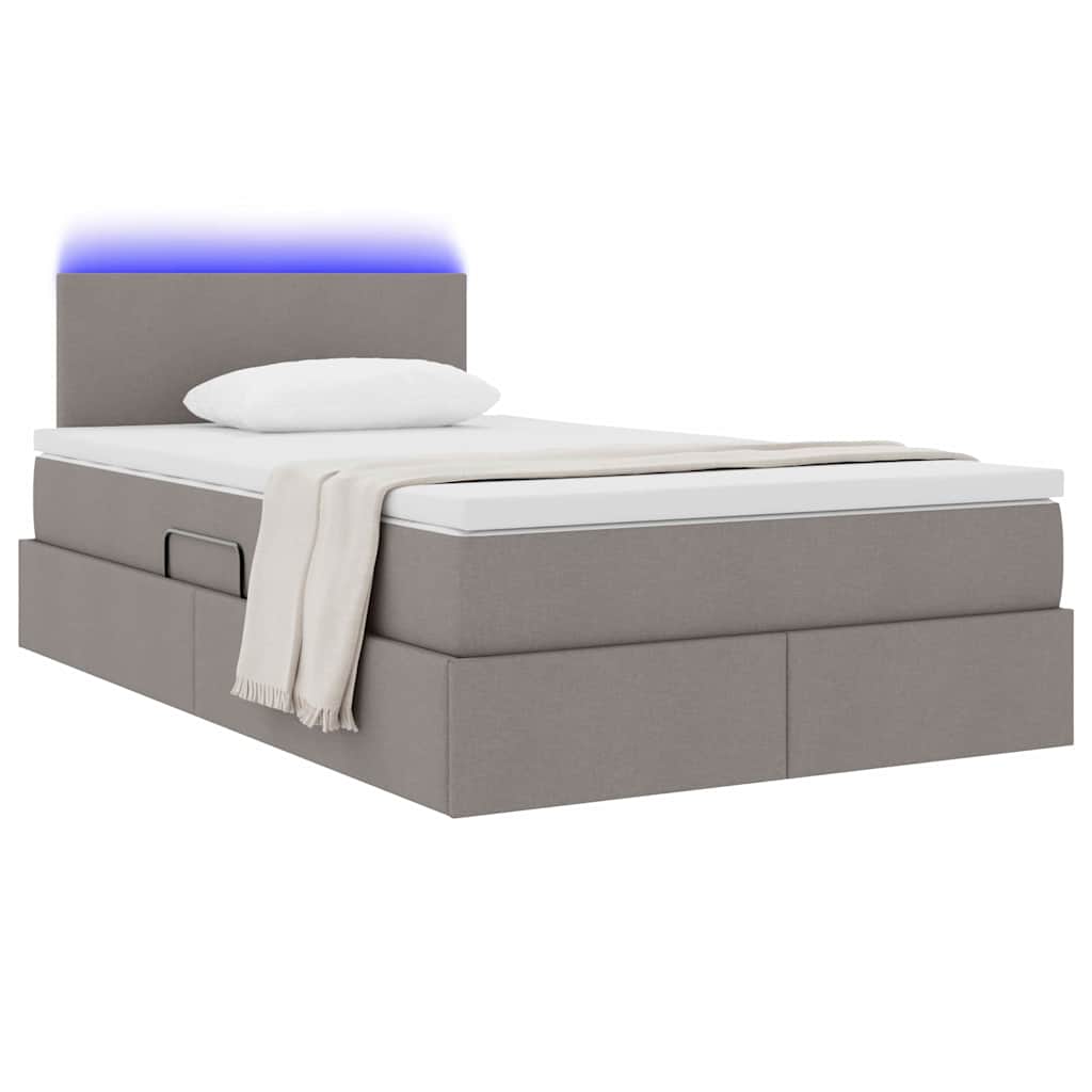 Letto con contenitore e LED con led Talpa 120 x 190 cm Tessuto