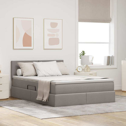 Letto con contenitore e LED con led Talpa 140 x 200 cm Tessuto