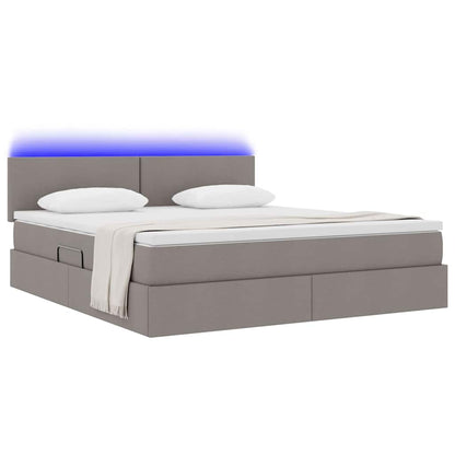 Letto con contenitore e LED con led Talpa 160 x 200 cm Tessuto