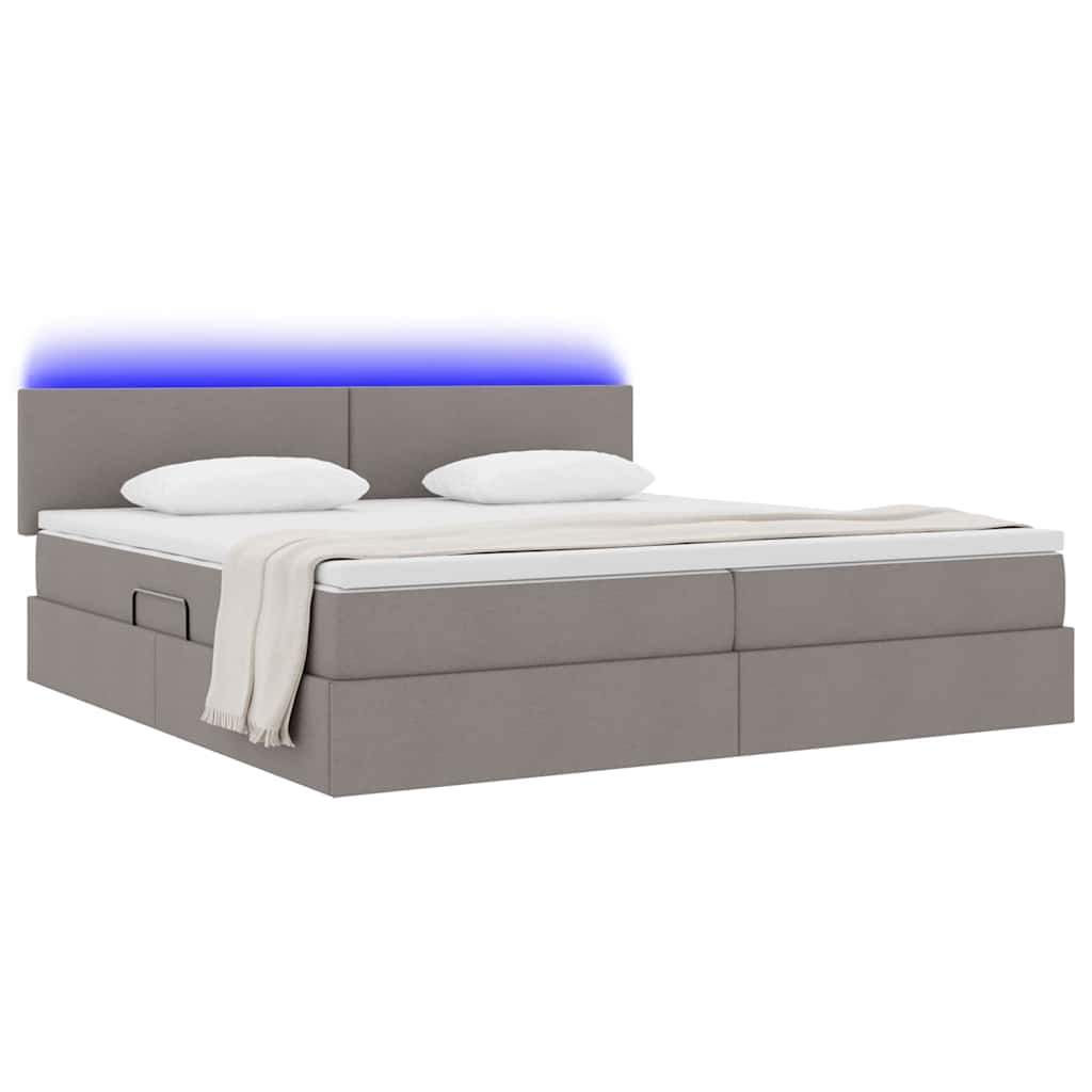 Letto con contenitore e LED con led Talpa 200 x 200 cm Tessuto