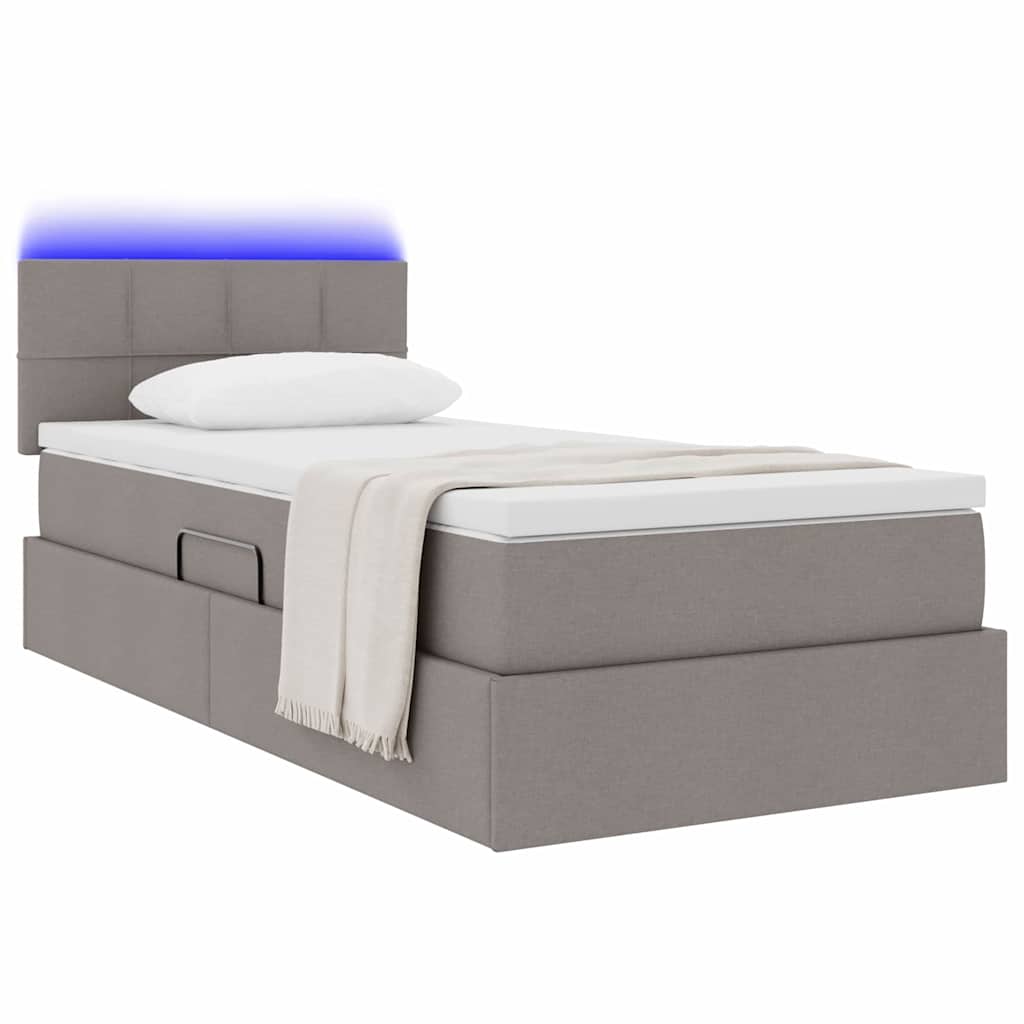 Letto con contenitore e LED con led Talpa 90 x 190 cm Tessuto