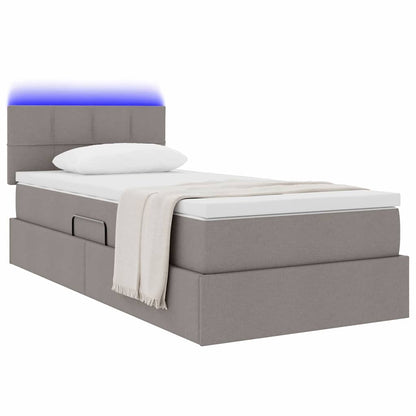 Letto con contenitore e LED con led Talpa 90 x 200 cm Tessuto