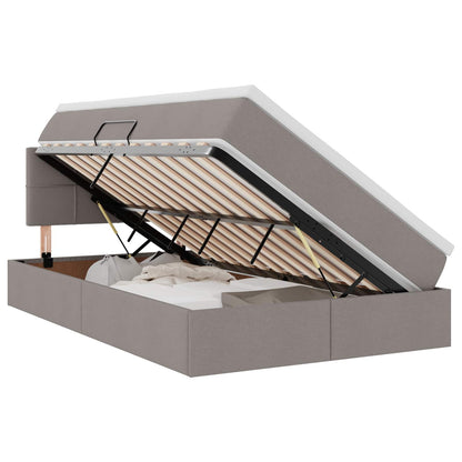 Letto con contenitore e LED con led Talpa 120 x 190 cm Tessuto