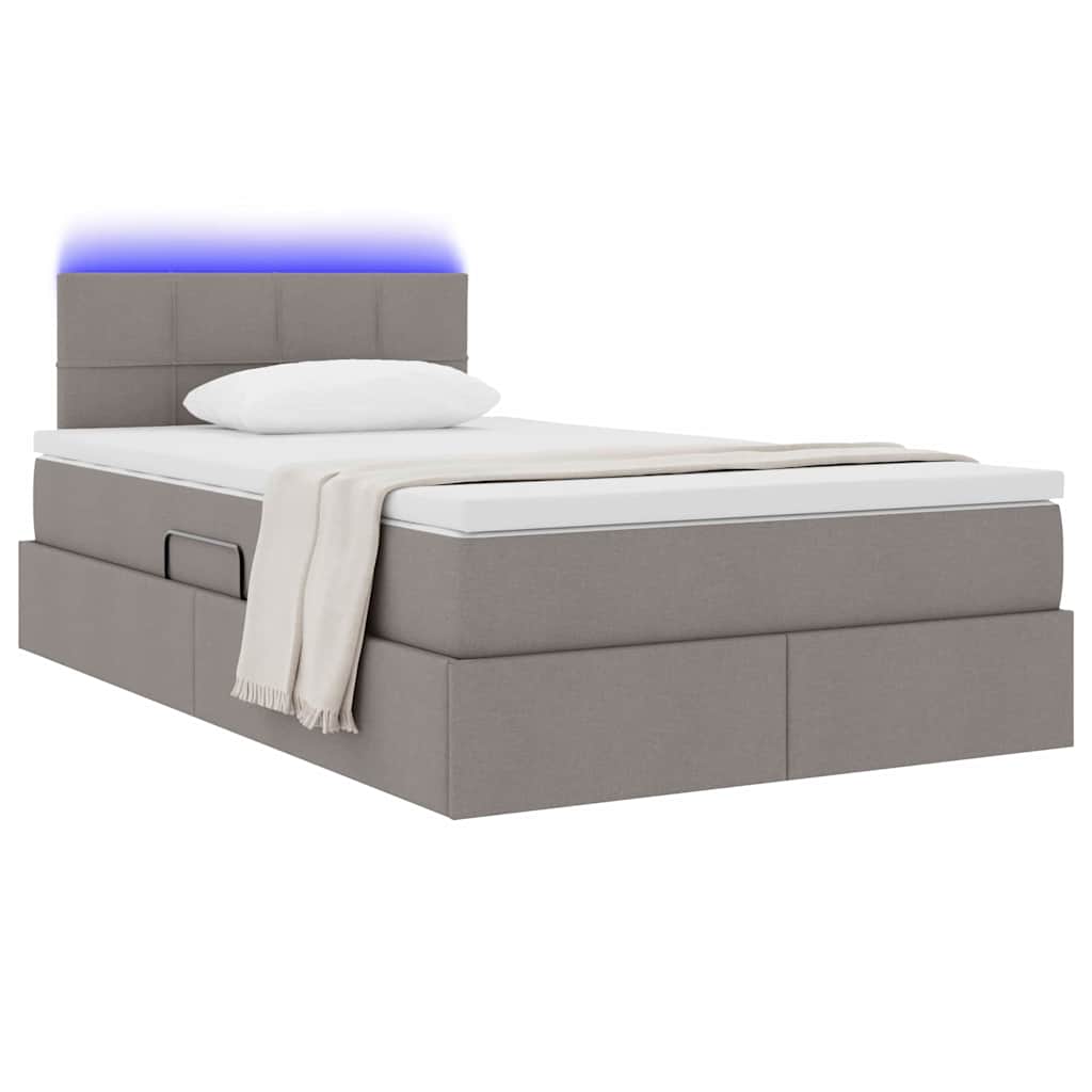 Letto con contenitore e LED con led Talpa 120 x 190 cm Tessuto