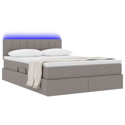 Letto con contenitore e LED con led Talpa 140 x 190 cm Tessuto