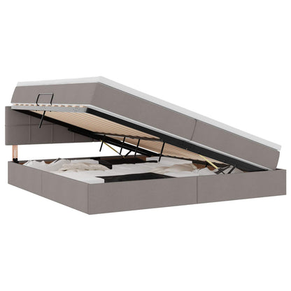 Letto con contenitore e LED con led Talpa 200 x 200 cm Tessuto