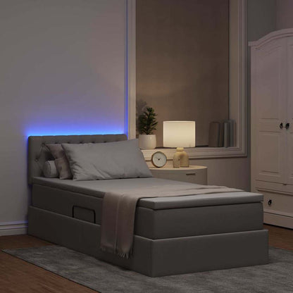 Letto con contenitore e LED con led Talpa 90 x 200 cm Tessuto