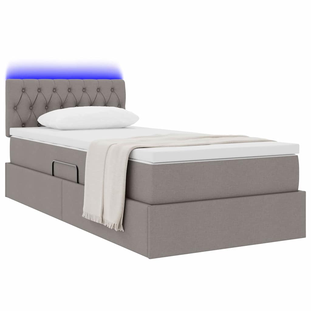 Letto con contenitore e LED con led Talpa 100 x 200 cm Tessuto