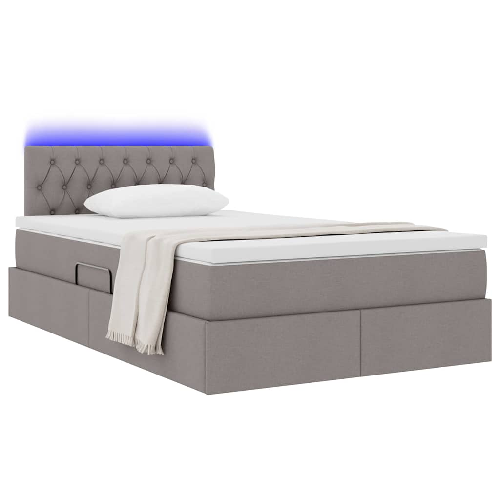 Letto con contenitore e LED con led Talpa 120 x 190 cm Tessuto