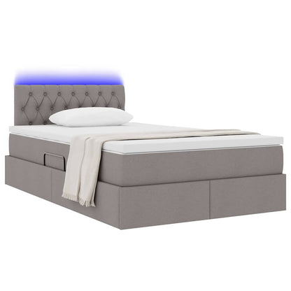 Letto con contenitore e LED con led Talpa 120 x 190 cm Tessuto