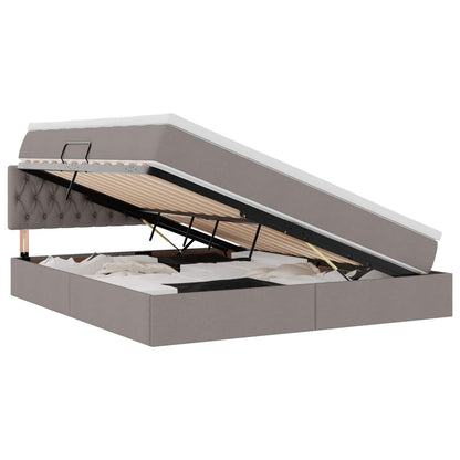 Letto con contenitore e LED con led Talpa 160 x 200 cm Tessuto