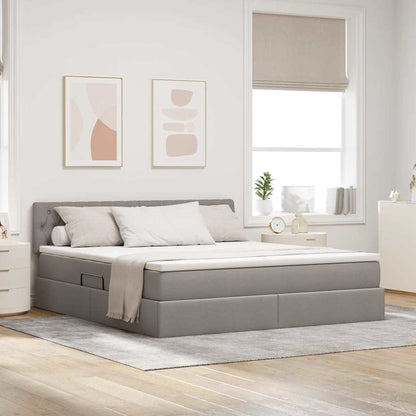 Letto con contenitore e LED con led Talpa 180 x 200 cm Tessuto