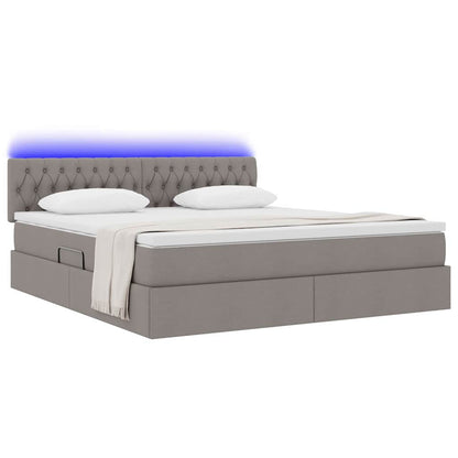 Letto con contenitore e LED con led Talpa 180 x 200 cm Tessuto
