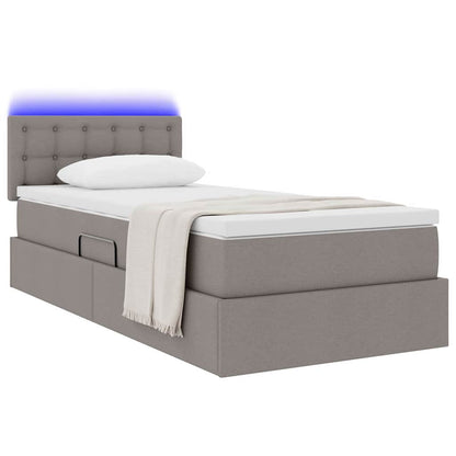 Letto con contenitore e LED con led Talpa 90 x 190 cm Tessuto