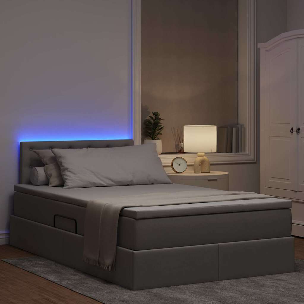 Letto con contenitore e LED con led Talpa 120 x 190 cm Tessuto