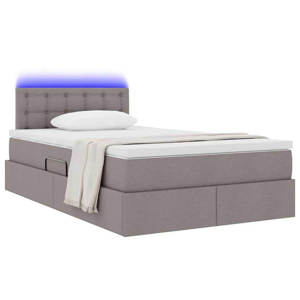 Letto con contenitore e LED con led Talpa 120 x 200 cm Tessuto