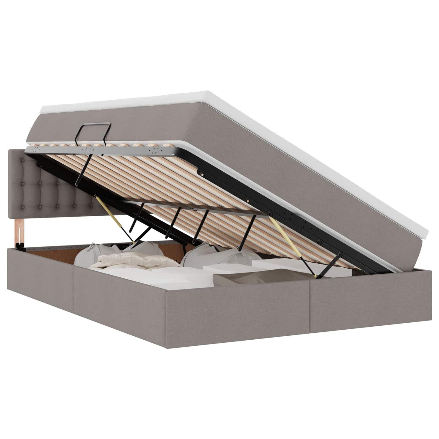 Letto con contenitore e LED con led Talpa 140 x 190 cm Tessuto