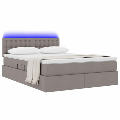 Letto con contenitore e LED con led Talpa 140 x 200 cm Tessuto