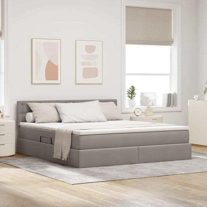 Letto con contenitore e LED con led Talpa 180 x 200 cm Tessuto
