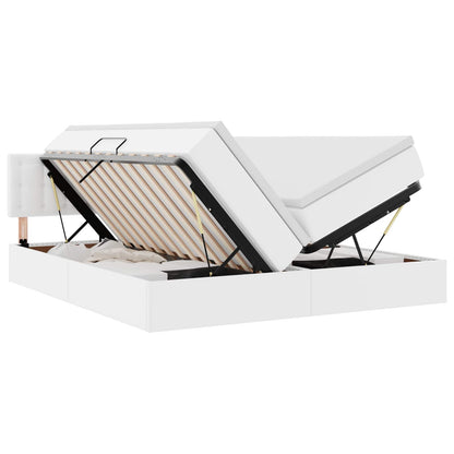 Letto con contenitore e LED con led Bianco Puro 180 x 200 cm