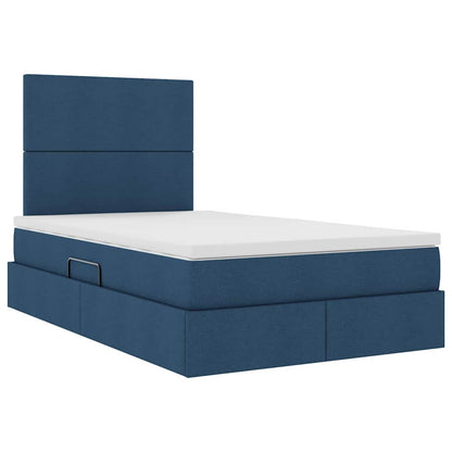 Letto con contenitore e materasso Blu 120 x 200 cm Poliestere