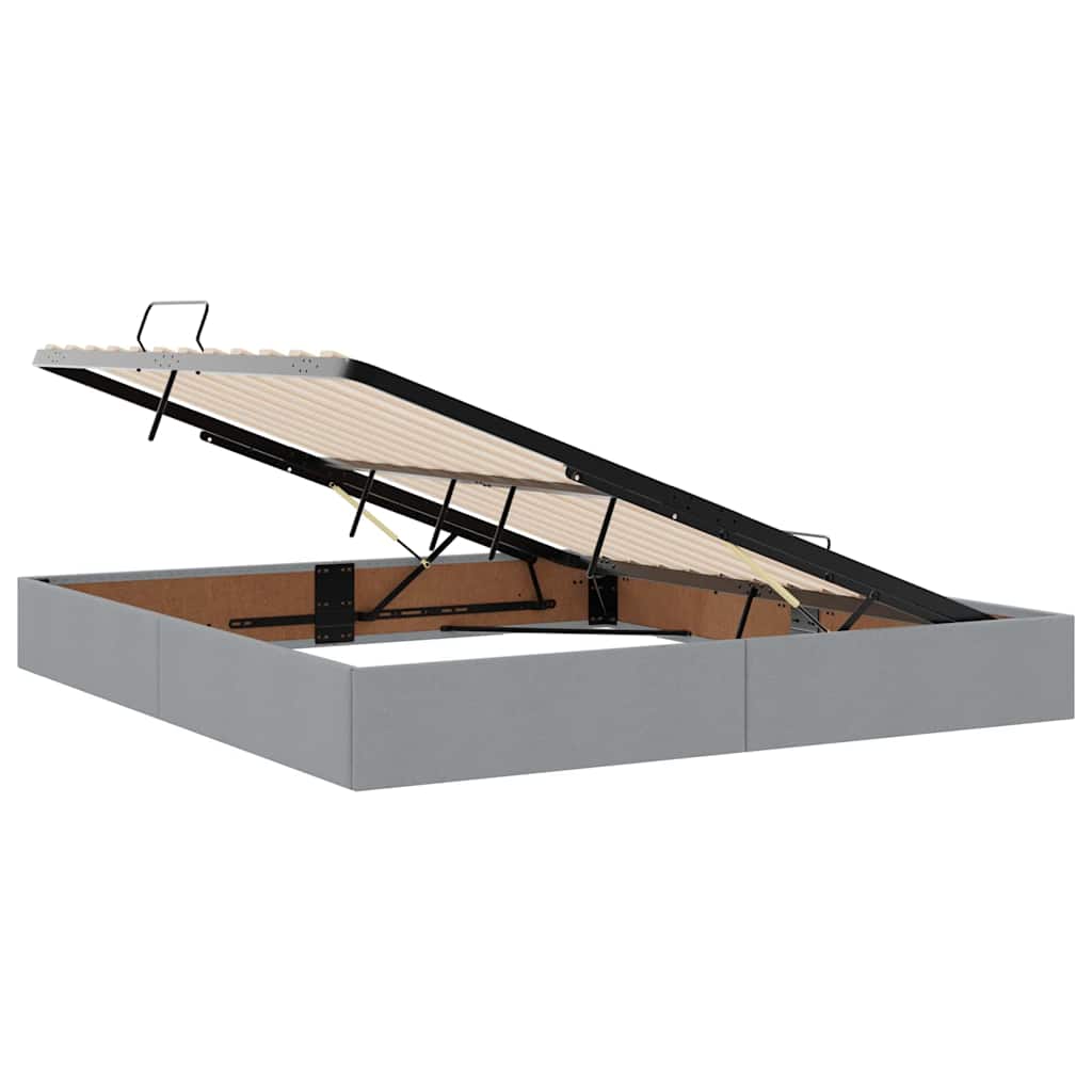 Letto con contenitore e materasso Grigio chiaro 180 x 200 cm