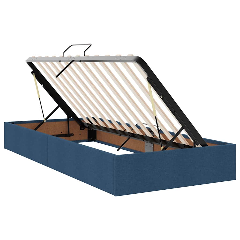 Letto con contenitore e materasso Blu 100 x 200 cm Poliestere