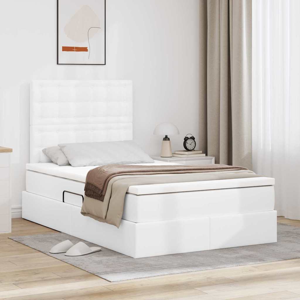 Letto con contenitore e LED con led Bianco Puro 120 x 200 cm