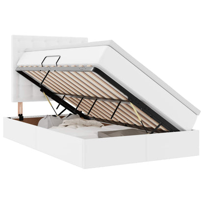 Letto con contenitore e LED con led Bianco Puro 120 x 200 cm