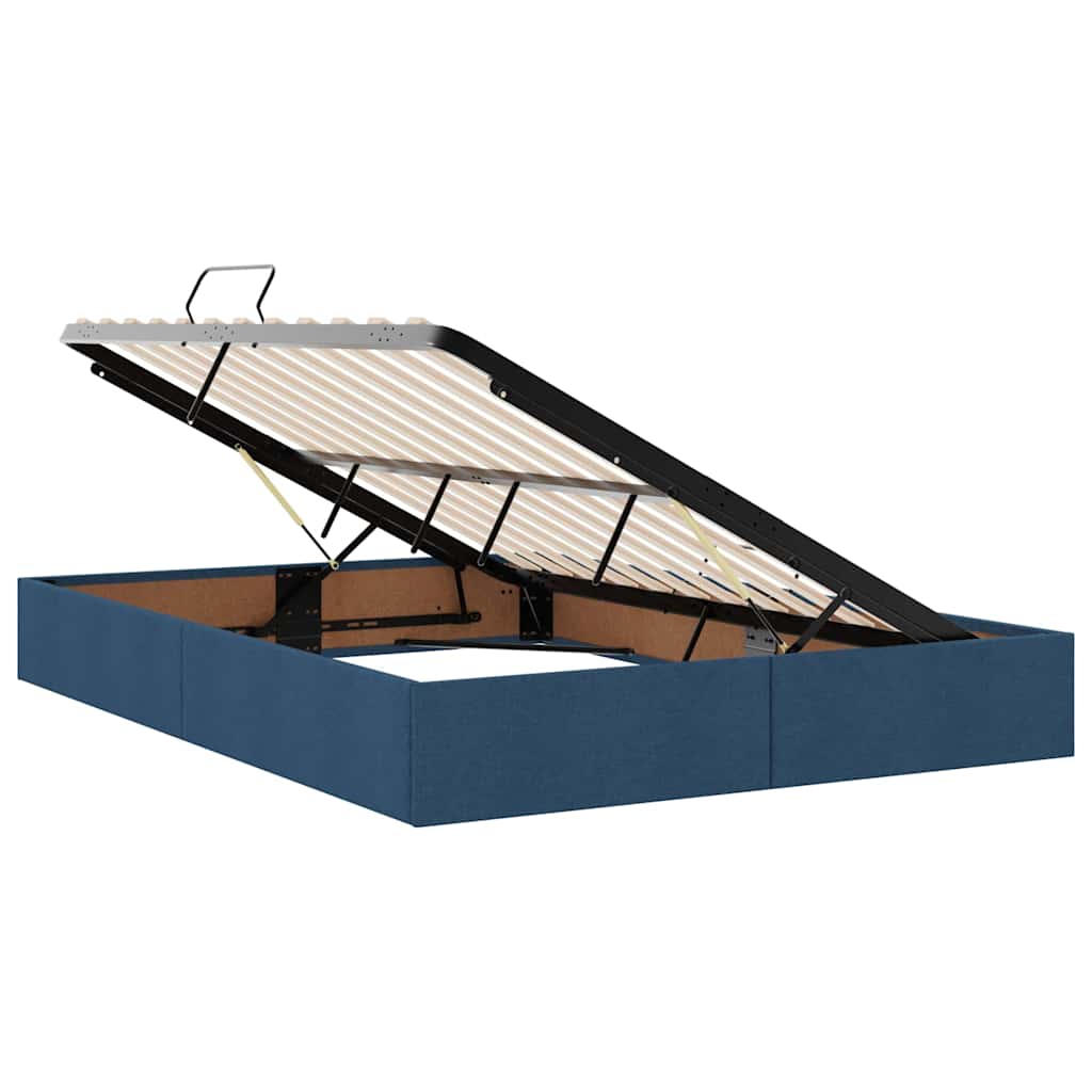 Letto con contenitore e LED con led Blu 140 x 190 cm Poliestere